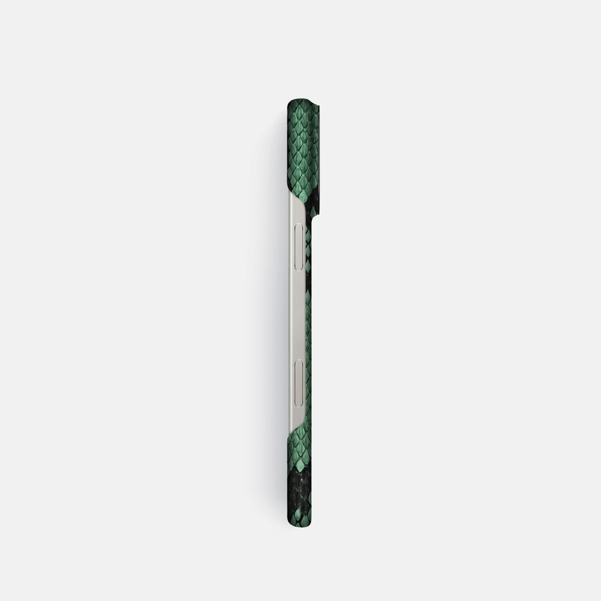Forest-Green iPhone 16 Pro Classic Case In Python with Black Metal -3 | Forest-Green-Black