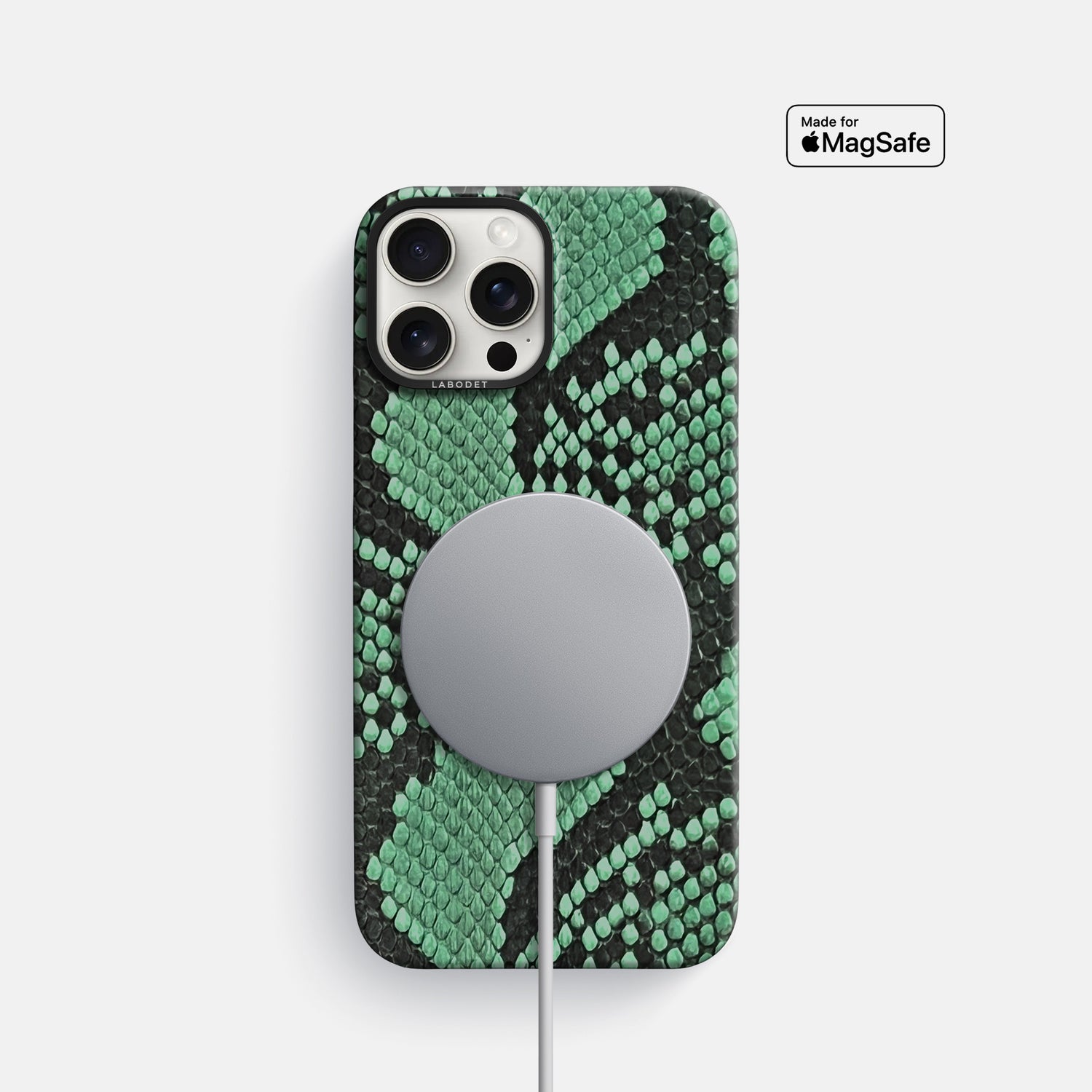 Forest-Green iPhone 16 Pro Classic Case In Python with Black Metal -5 | Forest-Green-Black