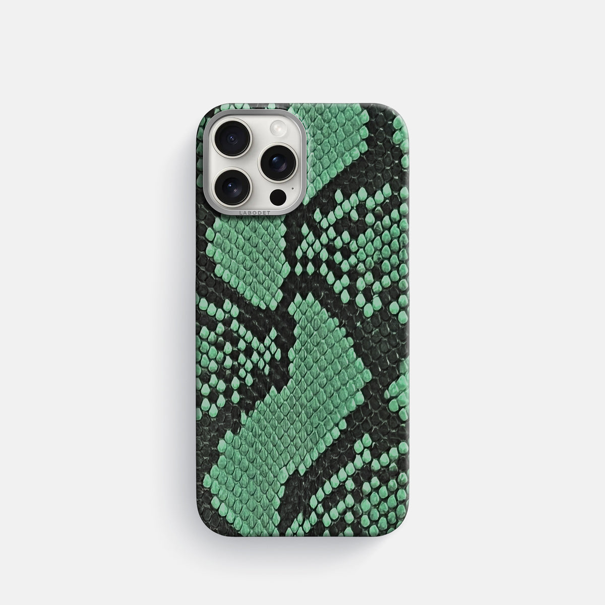 Forest-Green iPhone 16 Pro Classic Case In Python with Steel Metal -1 | Forest-Green-Steel