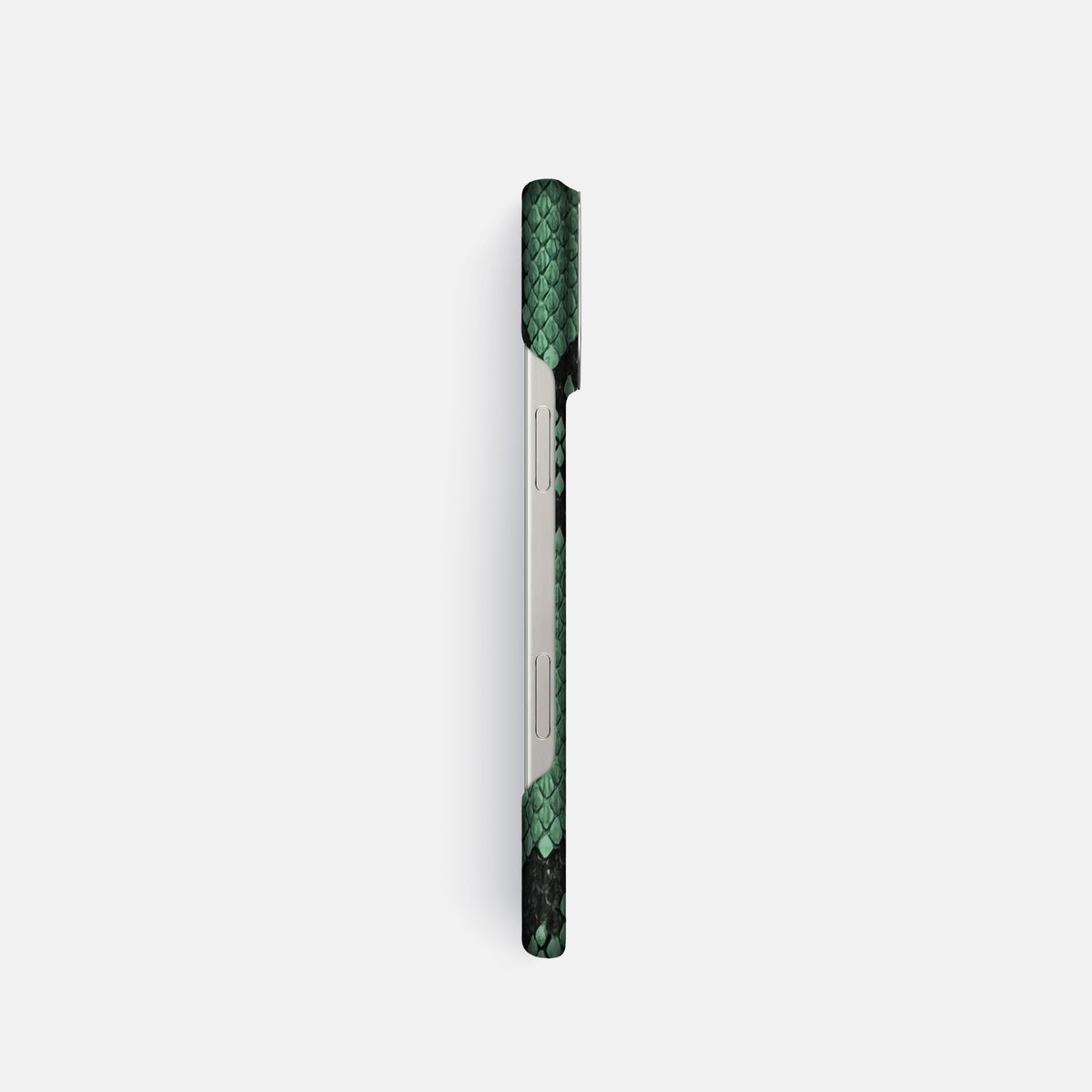 Forest-Green iPhone 16 Pro Classic Case In Python with Steel Metal -3 | Forest-Green-Steel