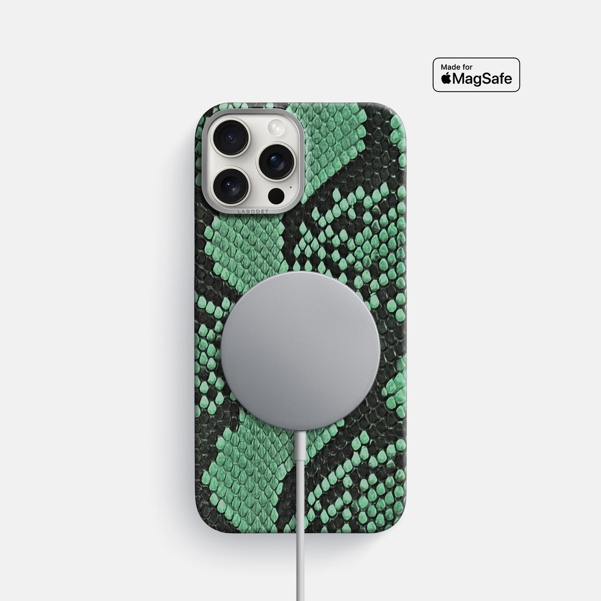 Forest-Green iPhone 16 Pro Classic Case In Python with Steel Metal -5 | Forest-Green-Steel