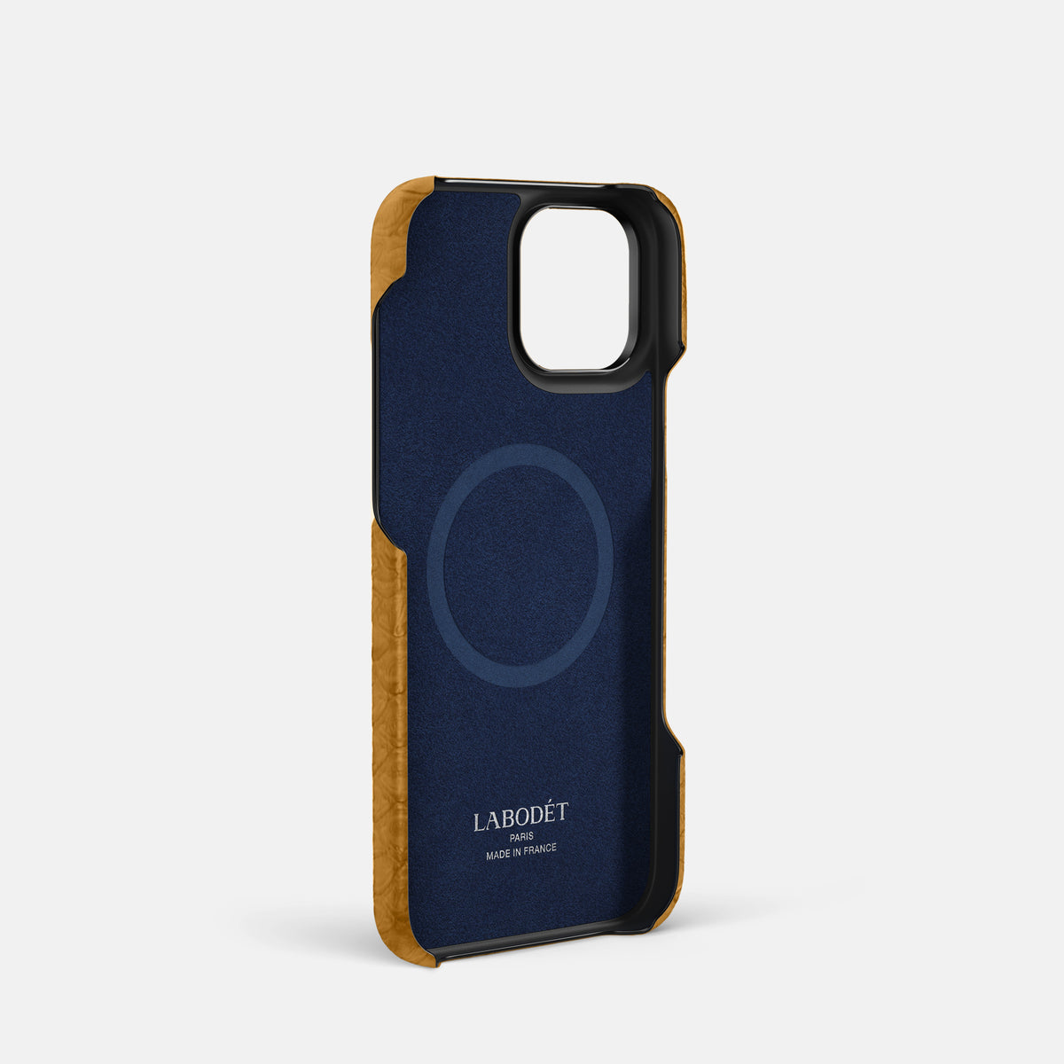 Honey iPhone 16 Pro Classic Case Python with Black Metal -4 | Honey-Black