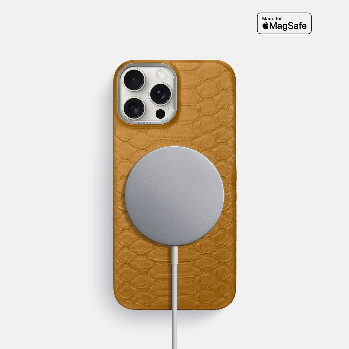 Honey iPhone 16 Pro Classic Case Python with Steel Metal -5 | Honey-Steel