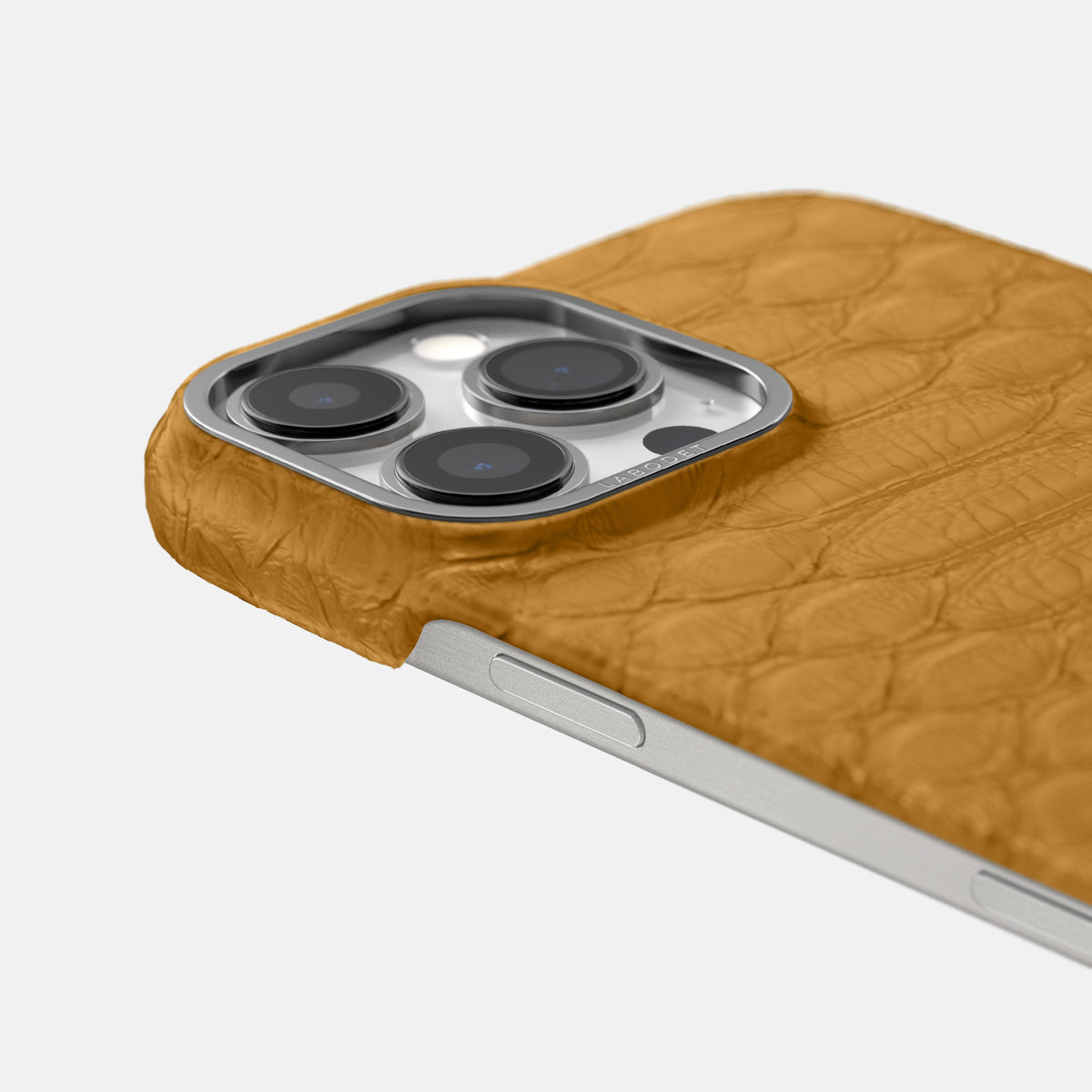 Honey iPhone 16 Pro Classic Case Python with Steel Metal -6 | Honey-Steel