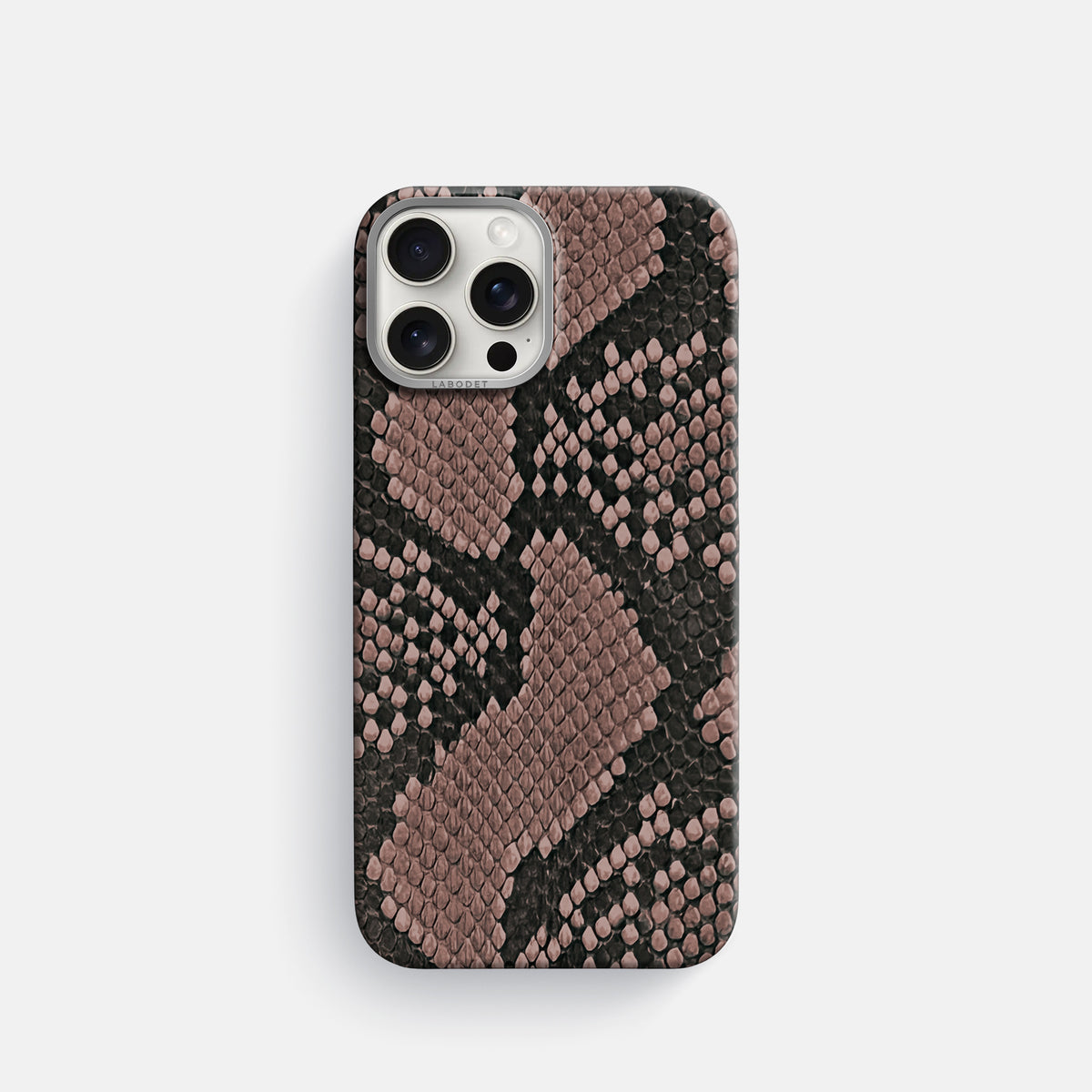Mahogany-Brown iPhone 16 Pro Classic Case In Python with Steel Metal -1 | Mahogany-Brown-Steel