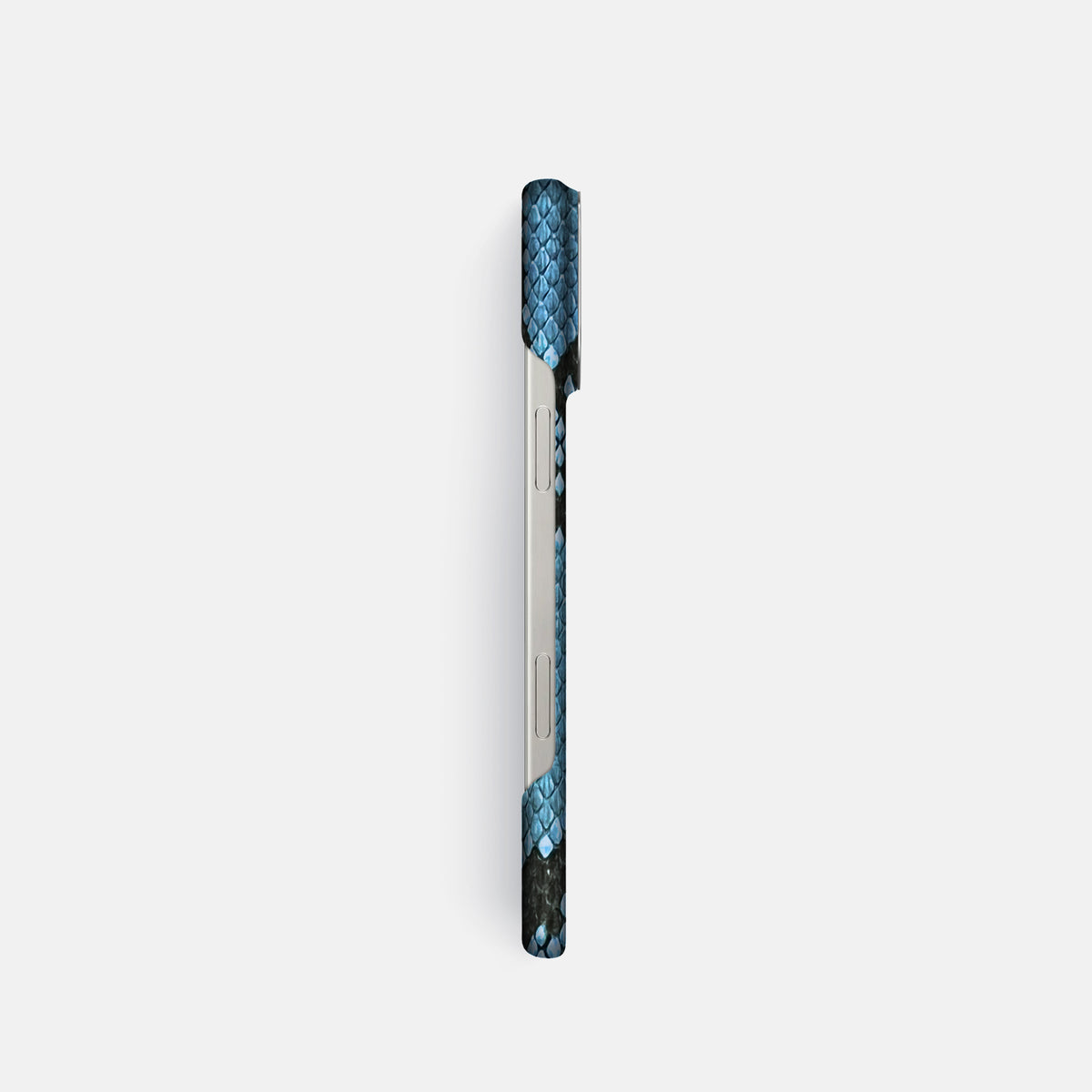 Pacific Blue iPhone 16 Pro Classic Case In Python with Steel Metal -3 | Pacific-Blue-Steel