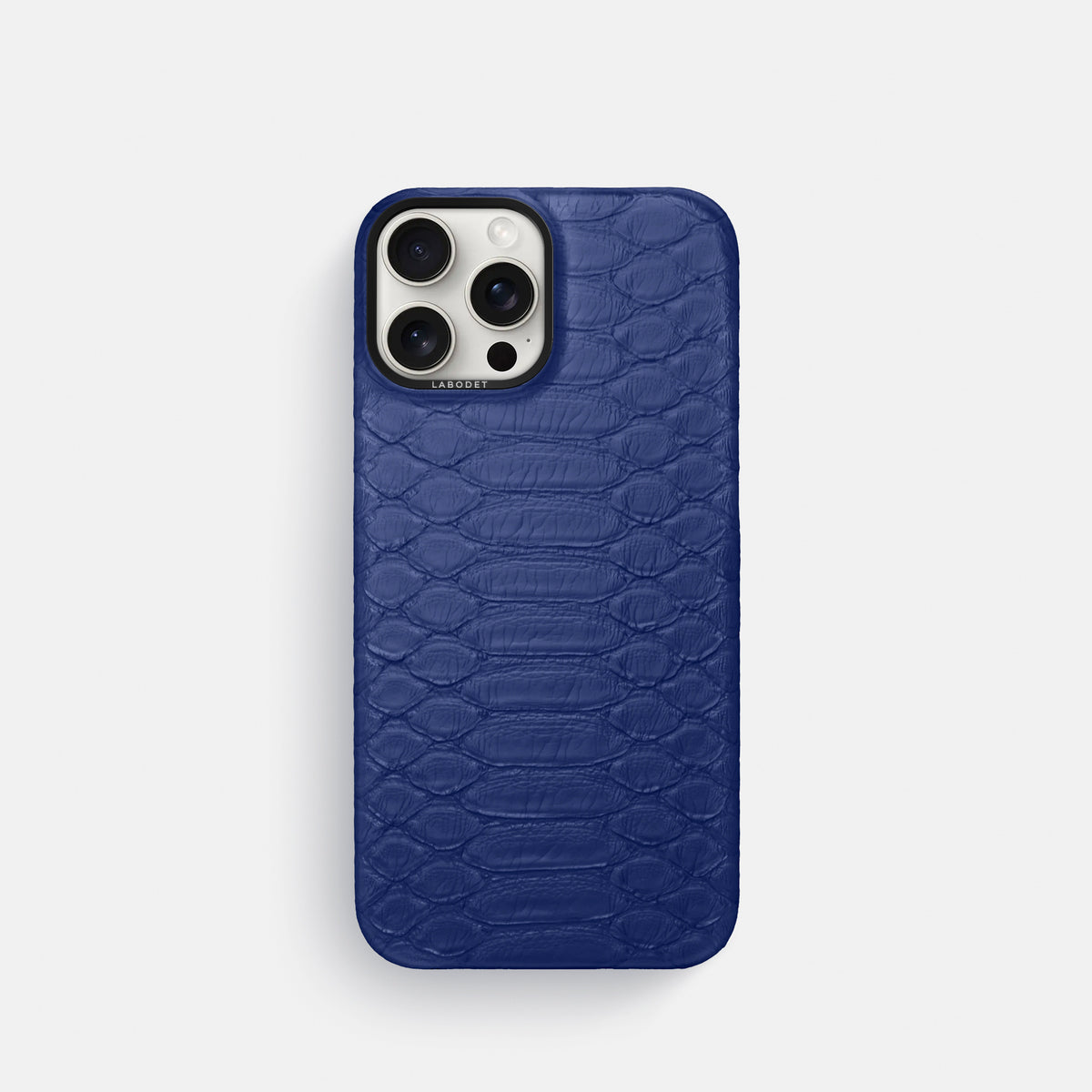 Royal Blue iPhone 16 Pro Classic Case Python with Black Metal -1 | Royal-Blue-Black