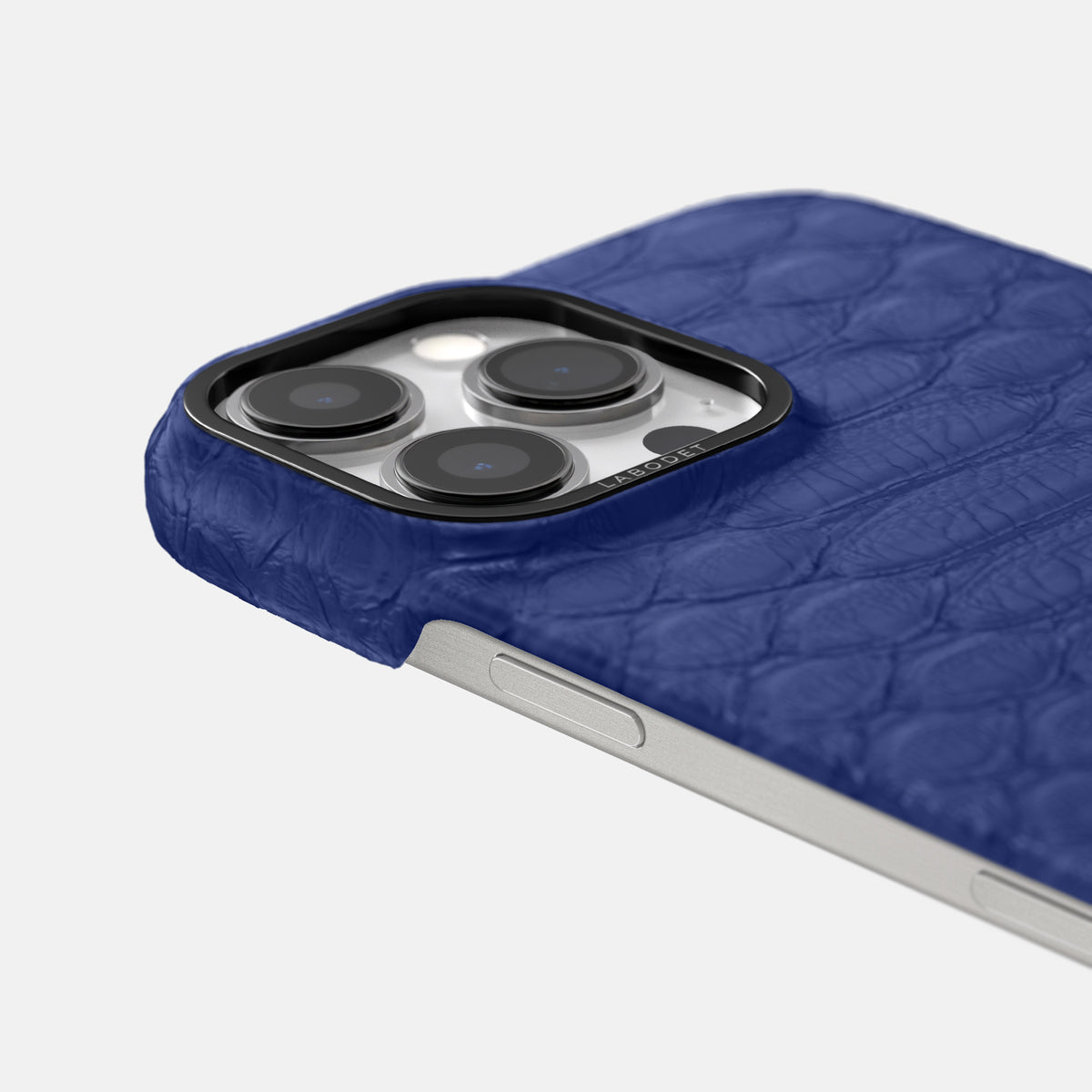 Royal Blue iPhone 16 Pro Classic Case Python with Black Metal -6 | Royal-Blue-Black