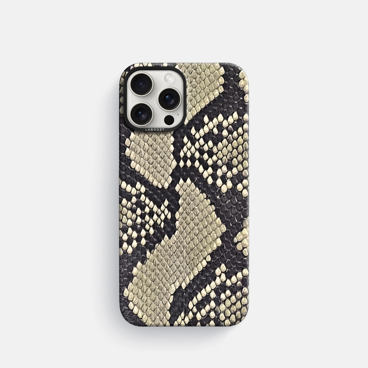 Savannah iPhone 16 Pro Classic Case In Python with Black Metal -1 | Savannah-Black