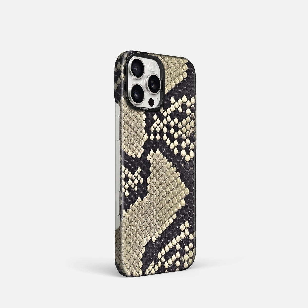 Savannah iPhone 16 Pro Classic Case In Python with Black Metal -2 | Savannah-Black