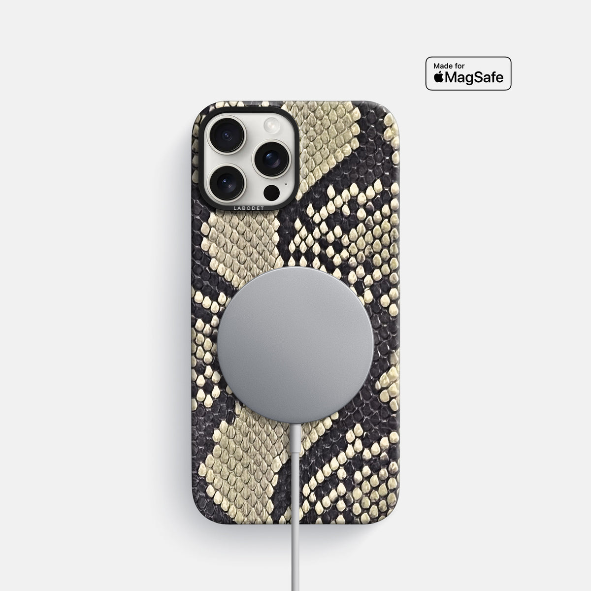 Savannah iPhone 16 Pro Classic Case In Python with Black Metal -5 | Savannah-Black