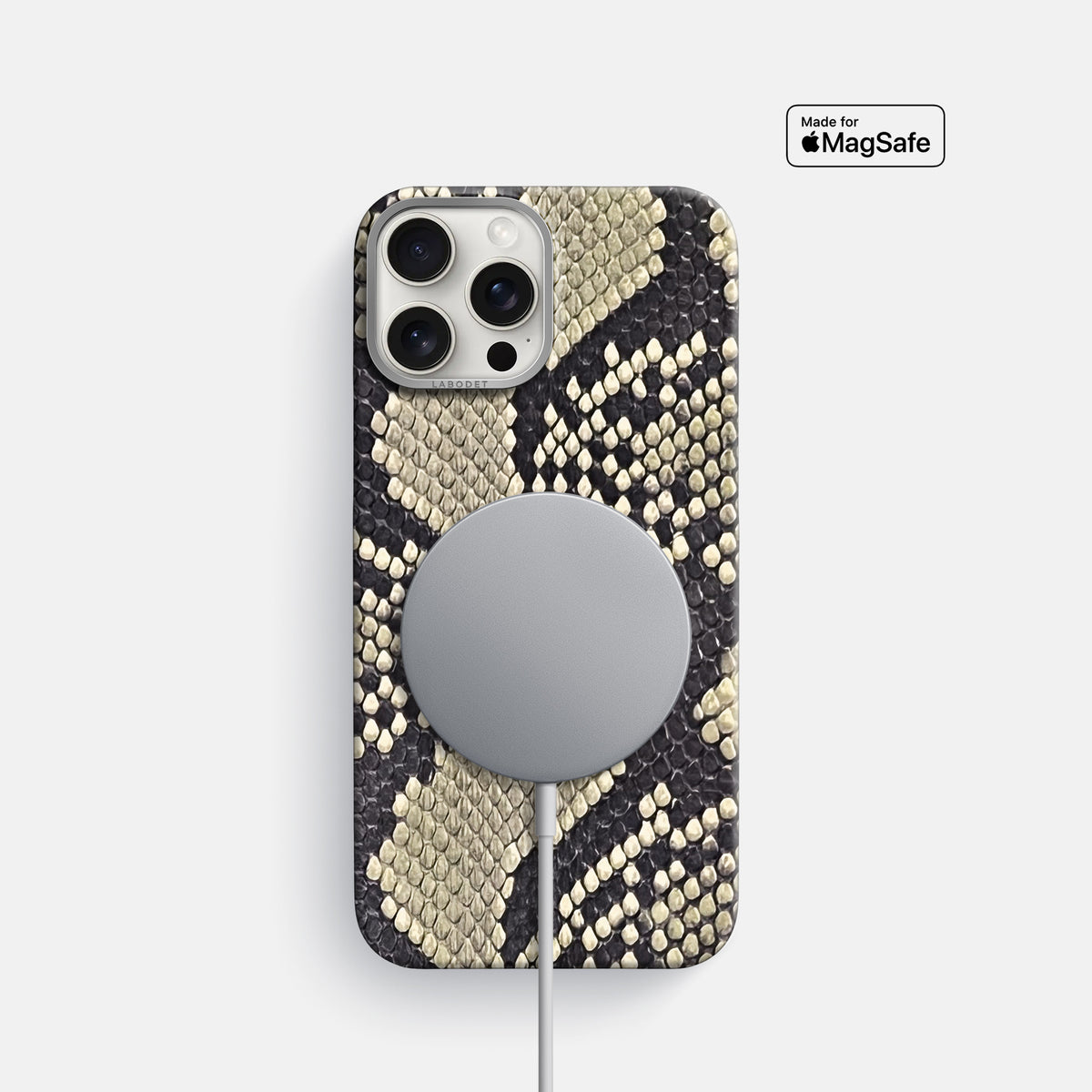 Savannah iPhone 16 Pro Classic Case In Python with Steel Metal -5 | Savannah-Steel