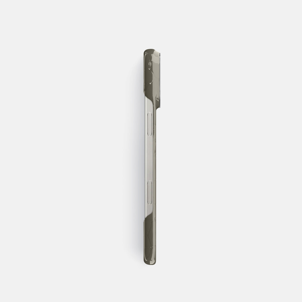 Concrete-Grey Classic Case Shiny Alligator with Steel Metal -3 | Concrete-Grey-Steel