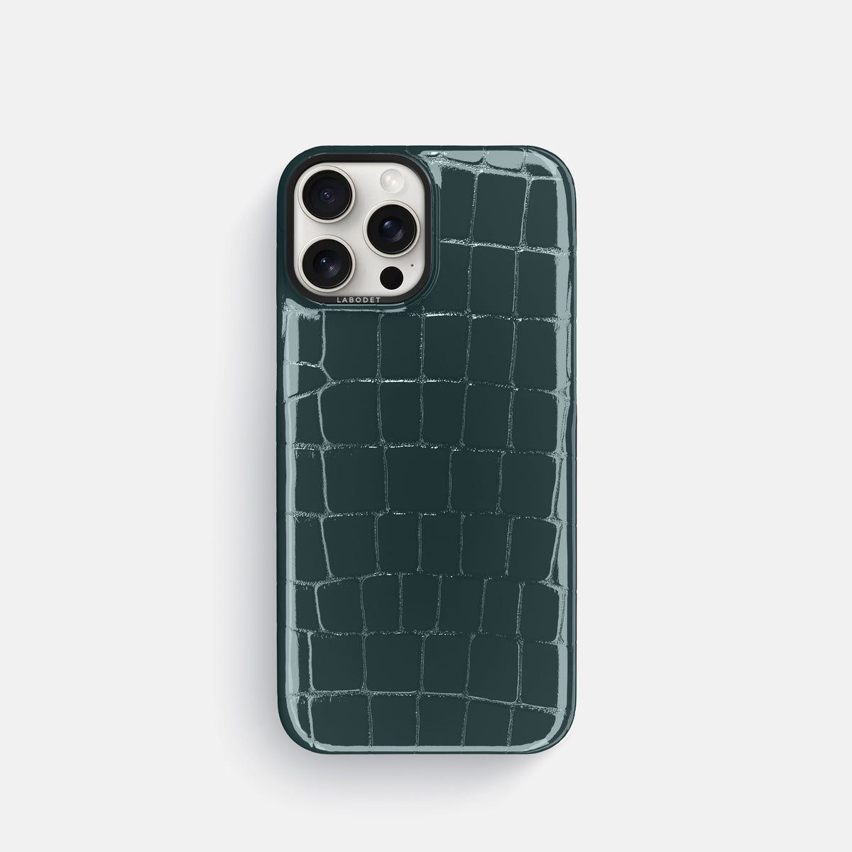 Duck Blue Classic Case Shiny Alligator with Black Metal -1 | Duck-Blue-Black