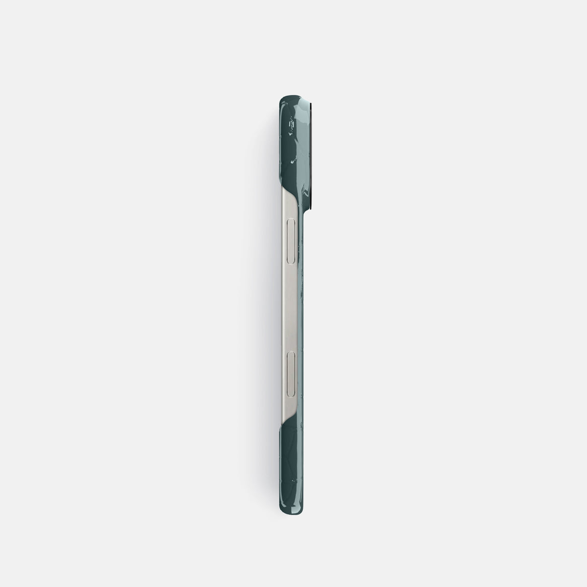 Duck Blue Classic Case Shiny Alligator with Black Metal -3 | Duck-Blue-Black