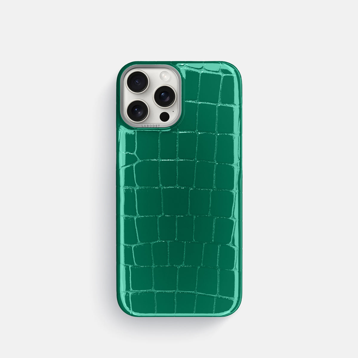 Green Classic Case Shiny Alligator with Steel Metal -1 | Green-Steel