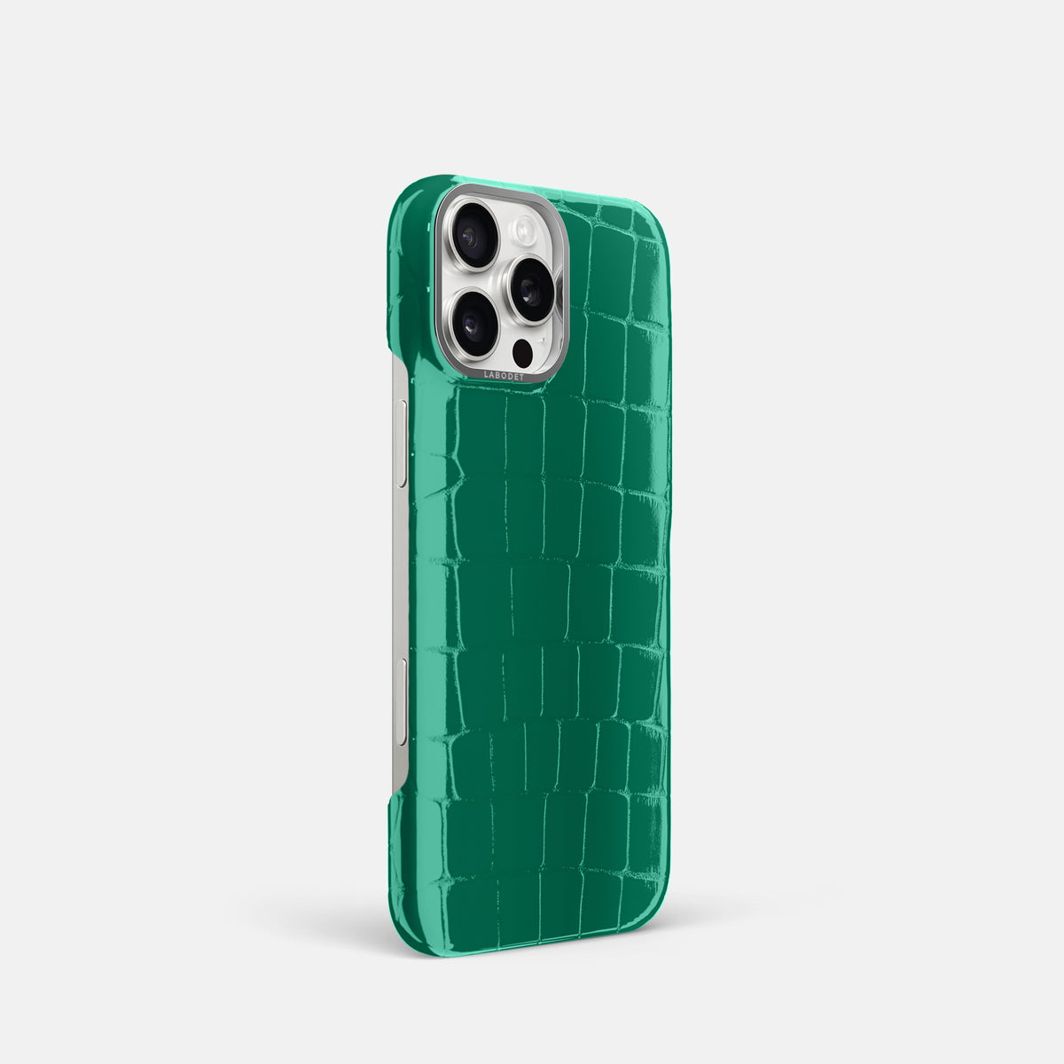 Green Classic Case Shiny Alligator with Steel Metal -2 | Green-Steel