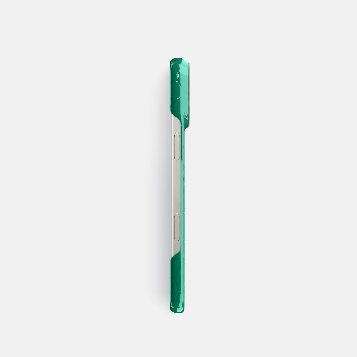 Green Classic Case Shiny Alligator with Steel Metal -3 | Green-Steel