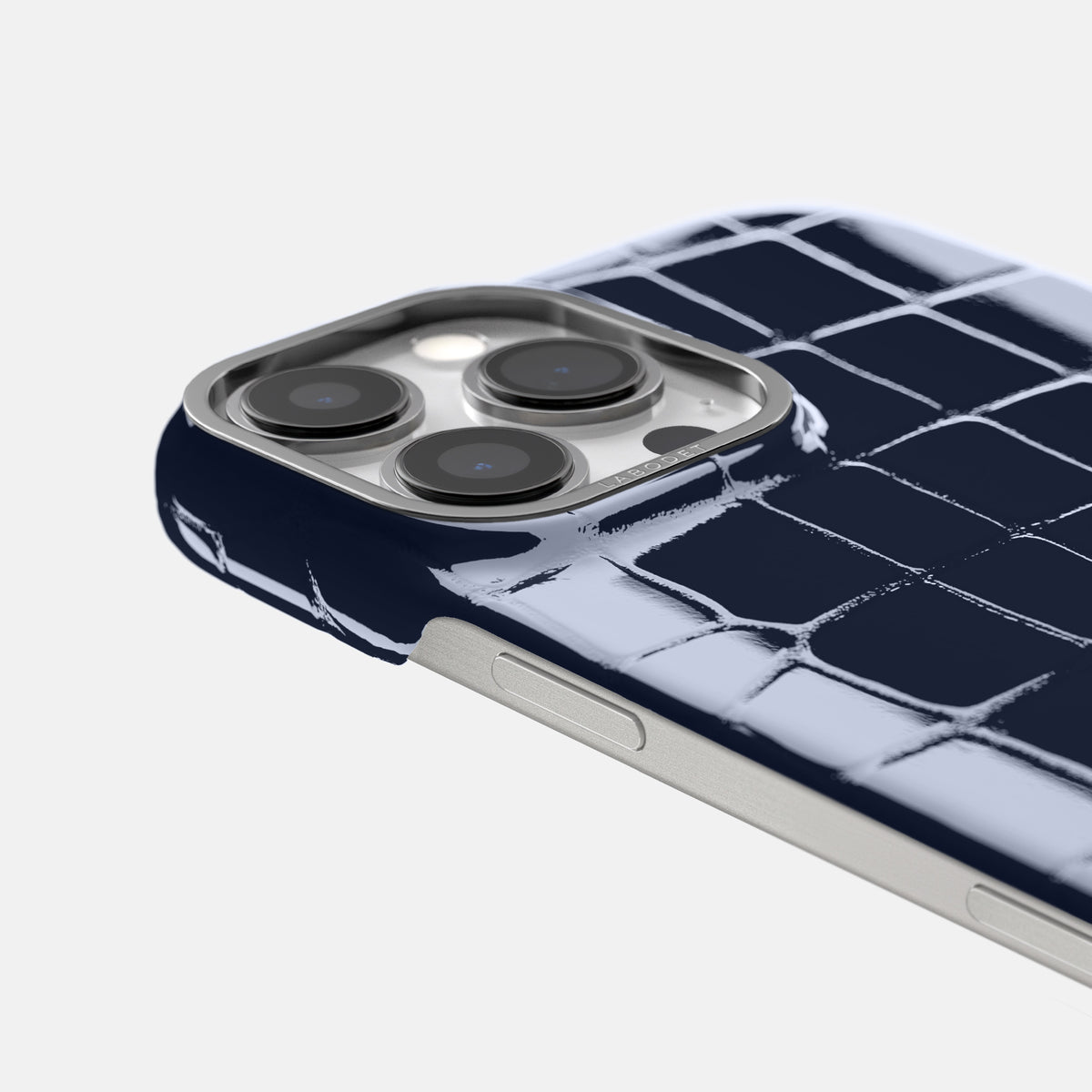 Navy-Blue Classic Case Shiny Alligator with Steel Metal -6 | Navy-Blue-Steel