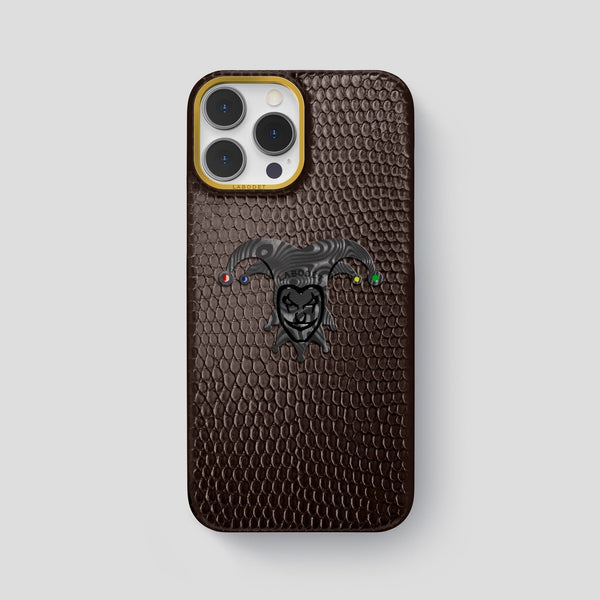 Classic Case With Carbon Joker For iPhone 15 Pro Max In Lizard