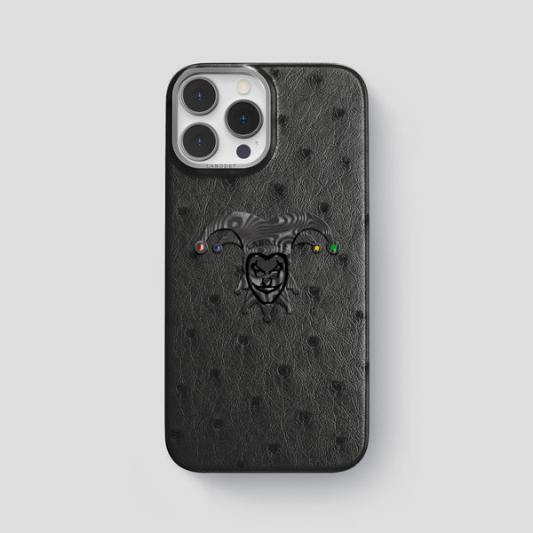 Classic Case With Carbon Joker For iPhone 15 Pro Max In Ostrich