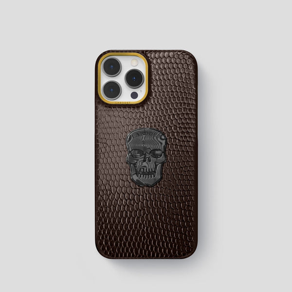 Classic Case with Carbon Skull For iPhone 15 Pro In Lizard