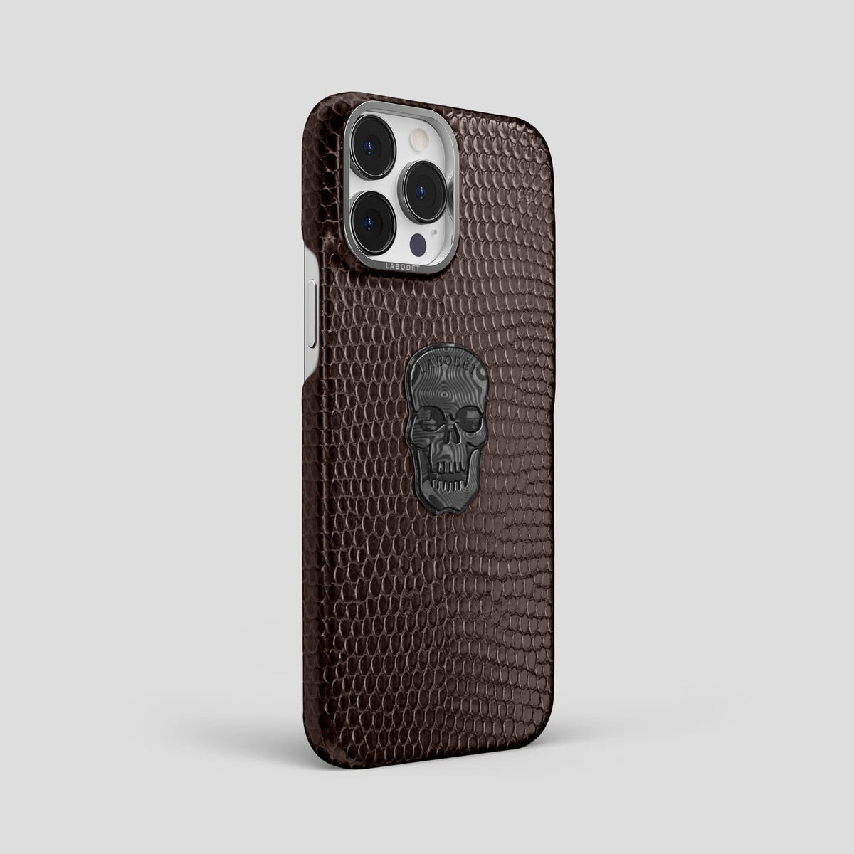 Brown iPhone 14 Pro Max Classic Case with Steel Metal -2 | Brown-Steel