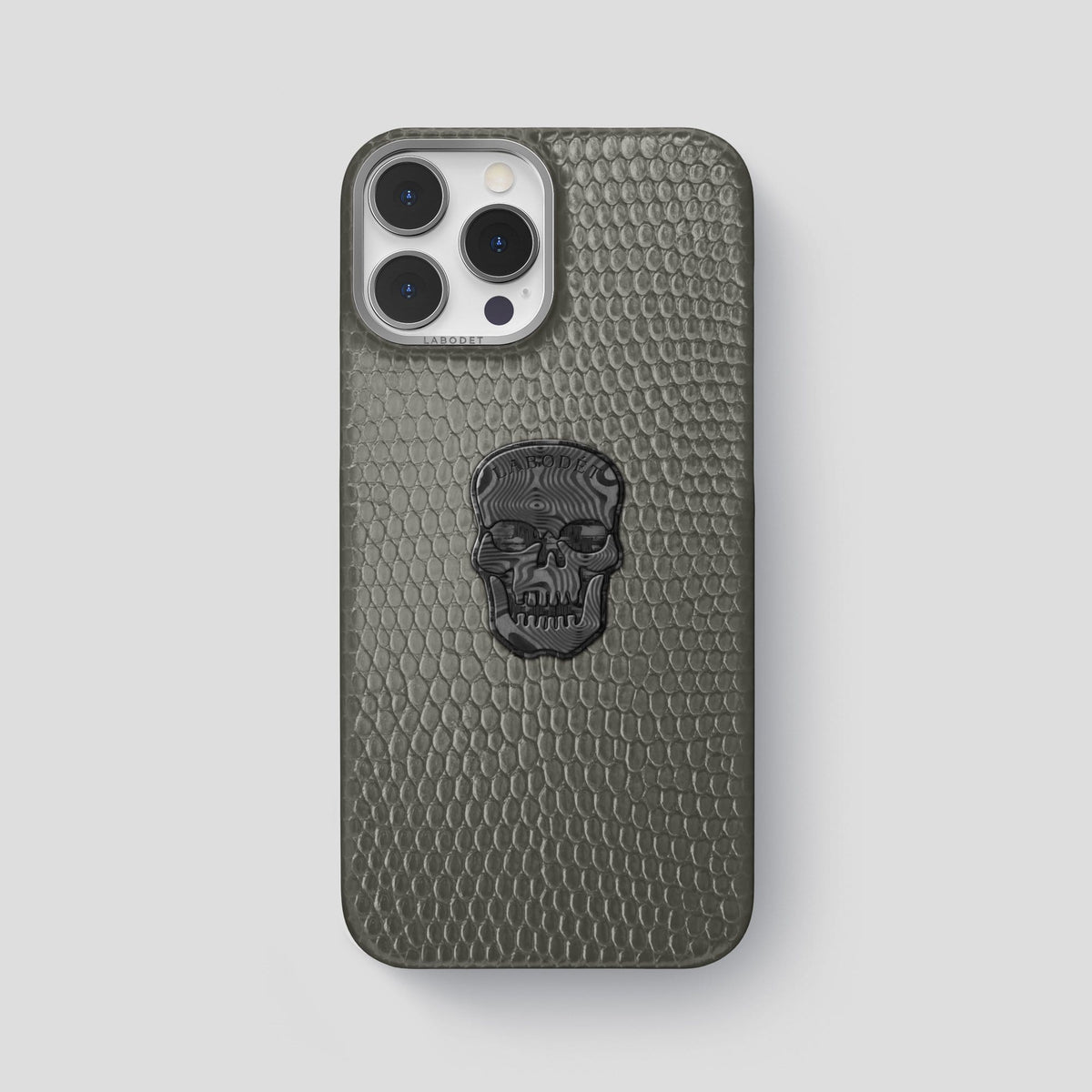 Grey iPhone 14 Pro Max Classic Case with Steel Metal -1 | Grey-Steel