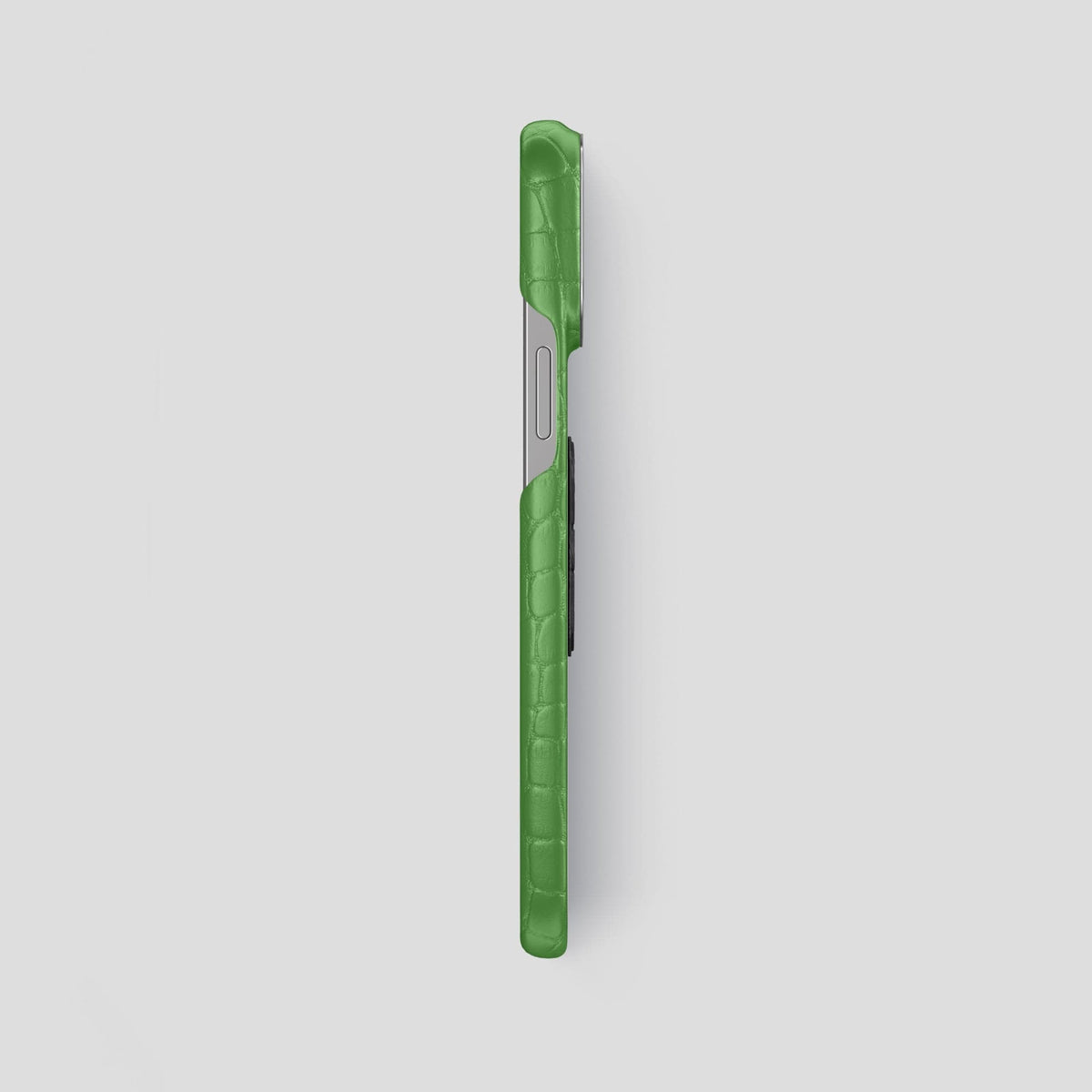 Apple-Green iPhone 14 Pro Max Classic Case Alligator with Steel Metal -3 | Apple-Green-Steel