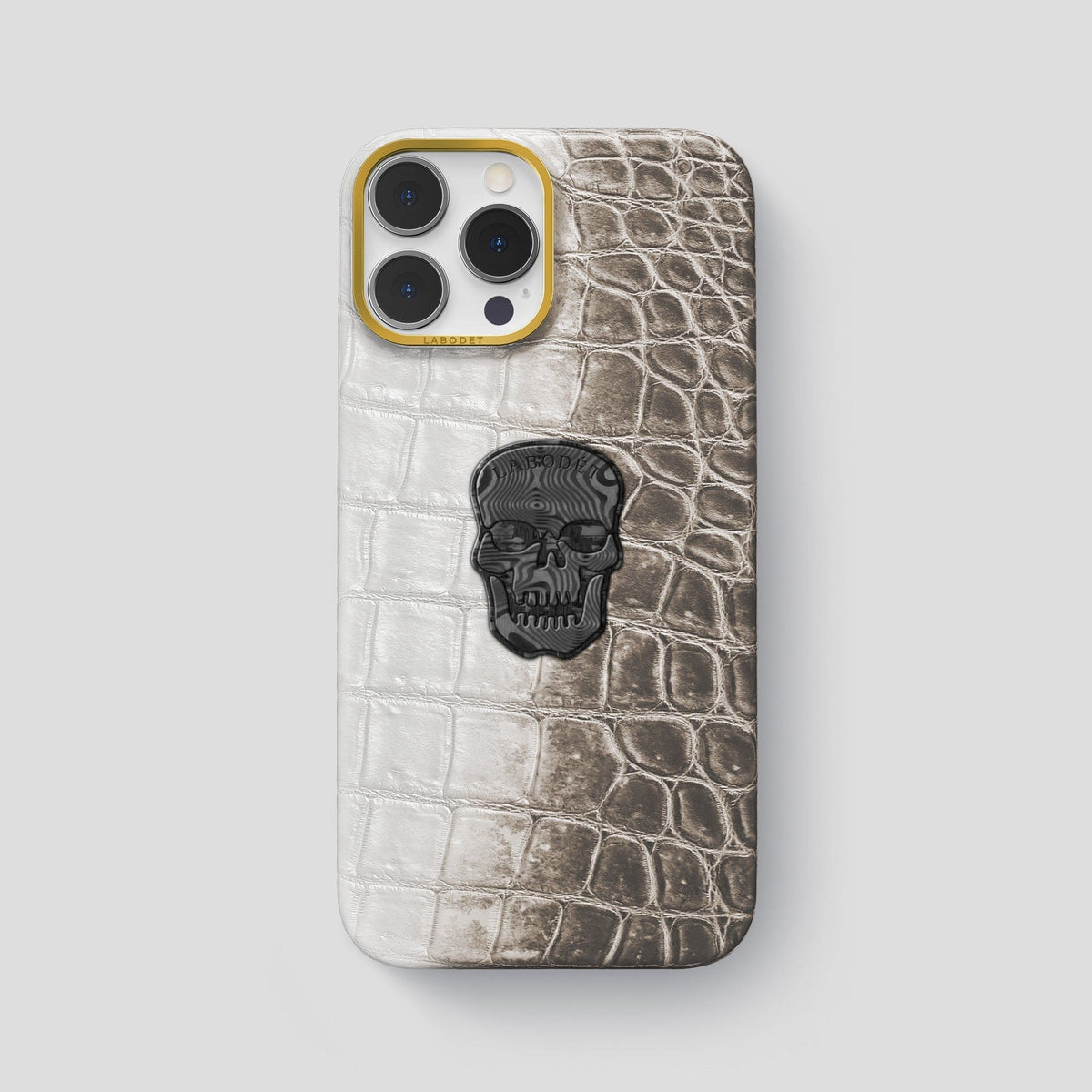 Dark iPhone 14 Pro Max Himalaya Classic Case with Gold Metal -1 | Dark-Gold