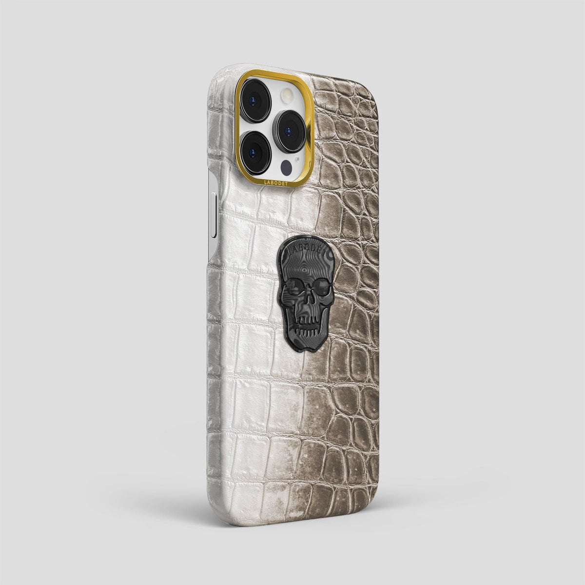 Dark iPhone 14 Pro Max Himalaya Classic Case with Gold Metal -2 | Dark-Gold