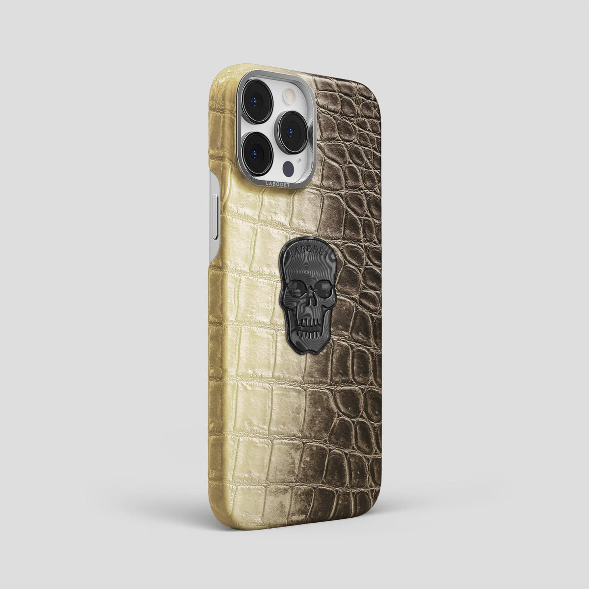 Natural iPhone 14 Pro Max Himalaya Classic Case with Steel Metal -2 | Natural-Steel