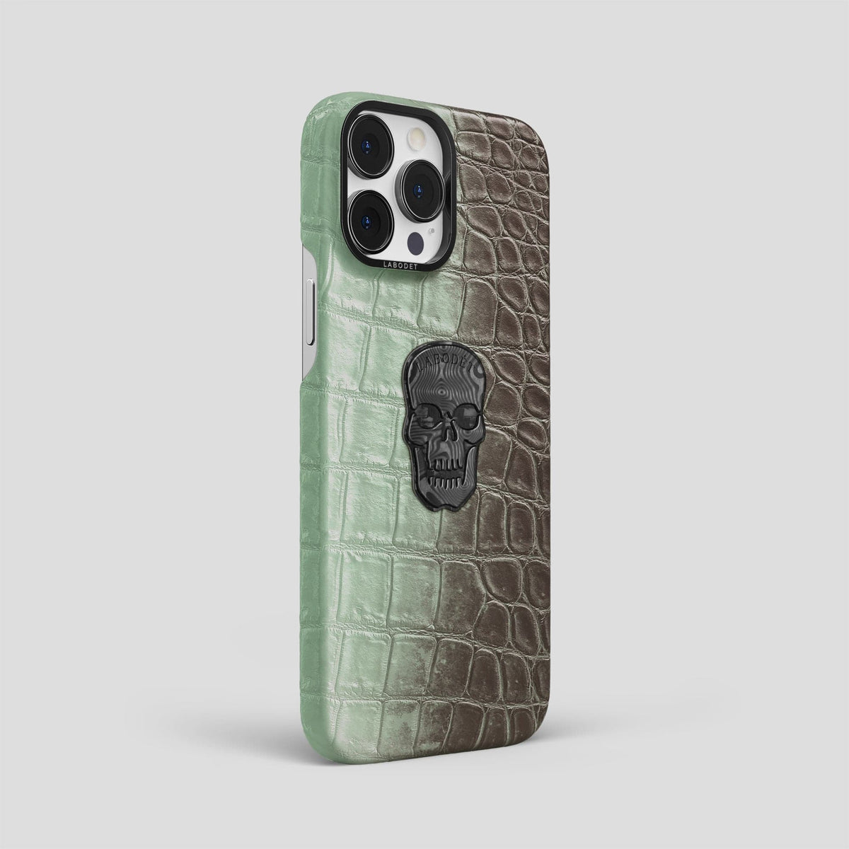 Pistachio iPhone 15 Pro Max Himalaya Classic Case with Black Metal -2 | Pistachio-Black