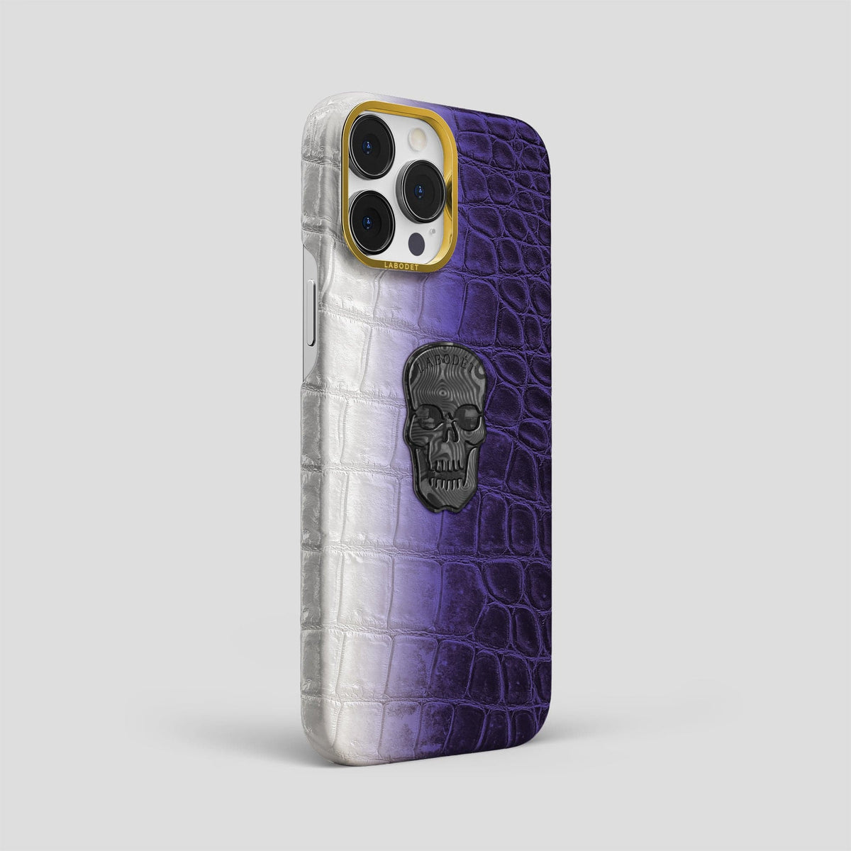 Purple iPhone 14 Pro Max Himalaya Classic Case with Gold Metal -2 | Purple-Gold