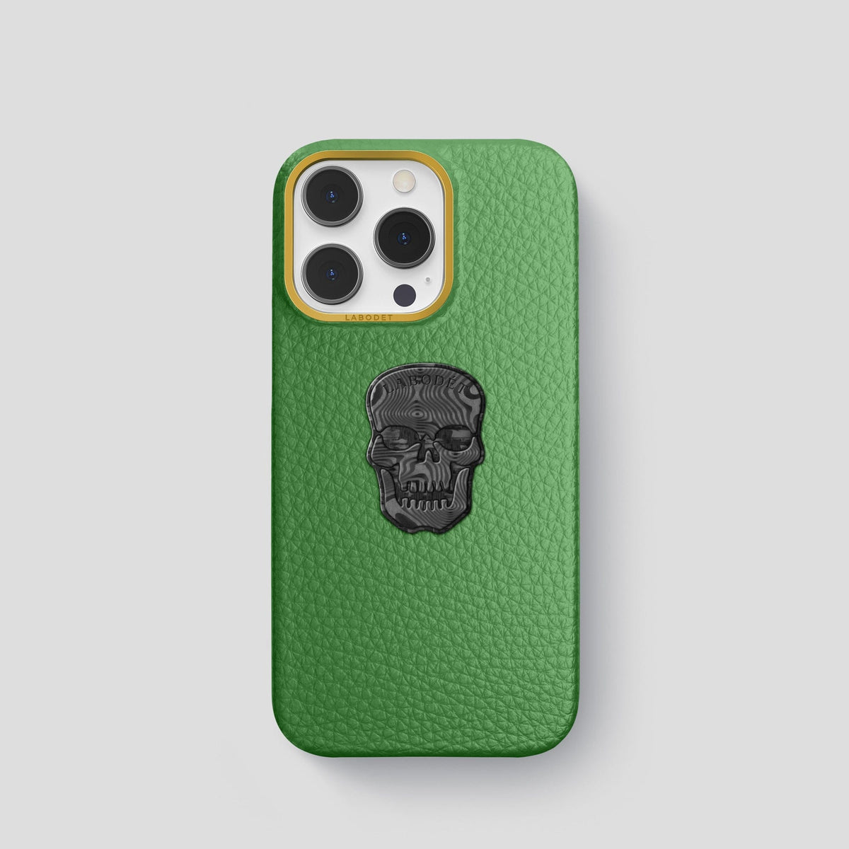 Herb iPhone 15 Pro Classic Case Calf with Gold Metal -1 | Herb-Gold