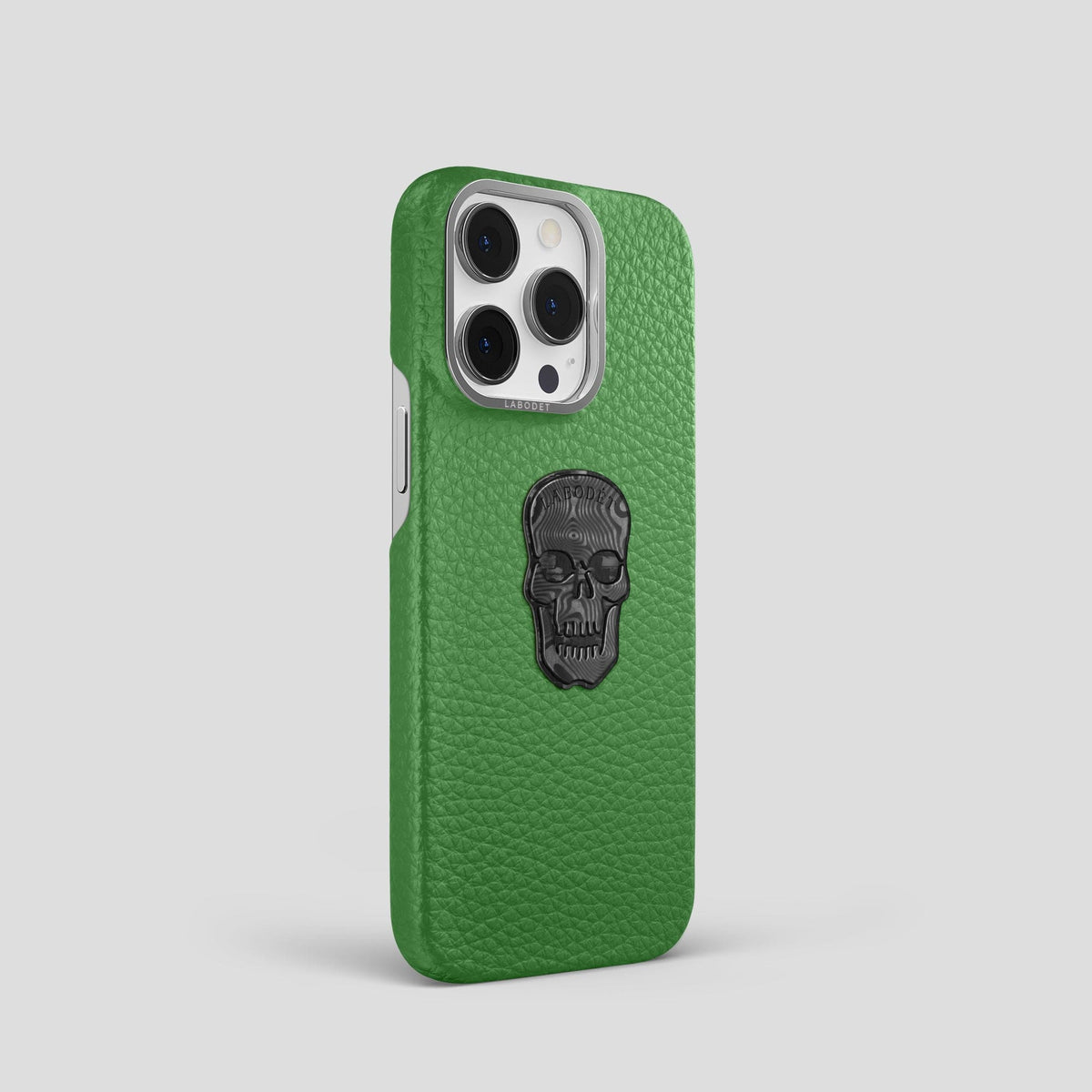 Herb iPhone 15 Pro Classic Case Calf with Steel Metal -2 | Herb-Steel