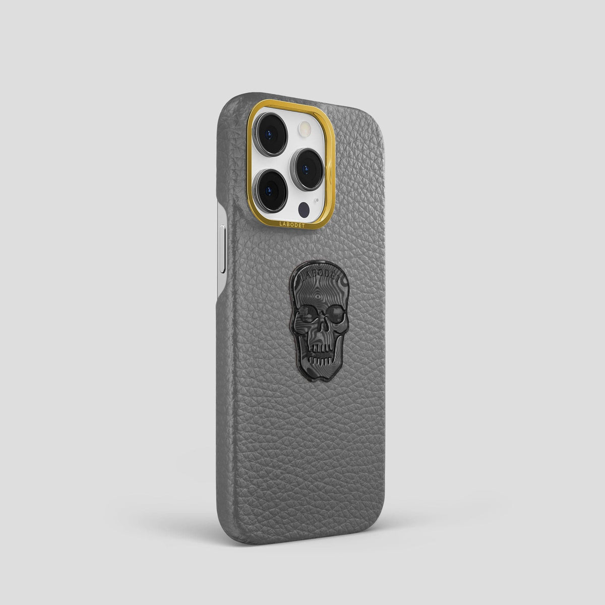 Souris iPhone 15 Pro Classic Case Calf with Gold Metal -2 | Souris-Gold