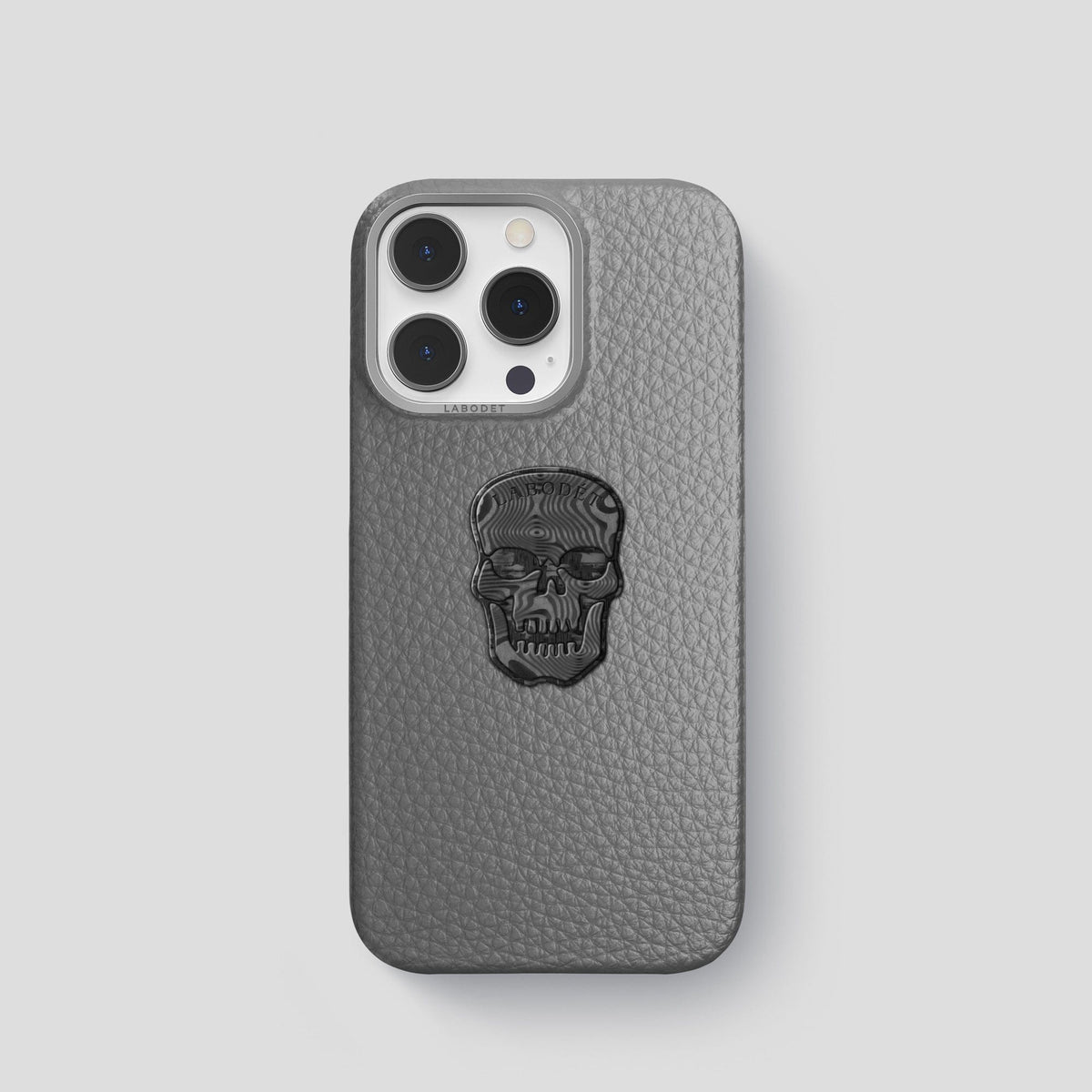 Souris iPhone 15 Pro Classic Case Calf with Steel Metal -1 | Souris-Steel
