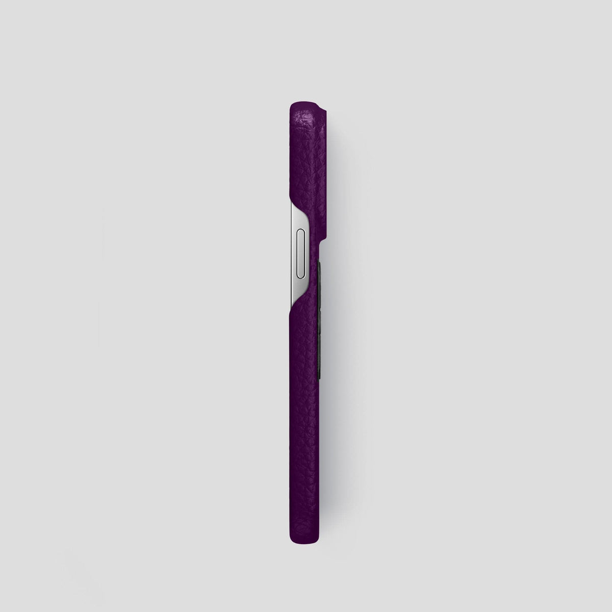 Violet iPhone 15 Pro Classic Case Calf with Steel Metal -3 | Violet-Steel