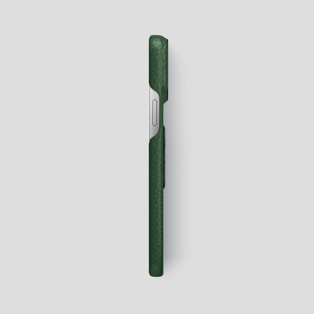 Dark Green iPhone 15 Pro Max Classic Case Calf with Black Metal -3 | Dark-Green-Black
