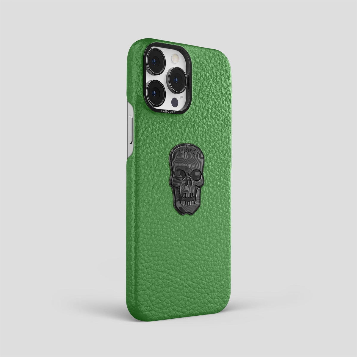 Herb iPhone 15 Pro Max Classic Case Calf with Black Metal -2 | Herb-Black