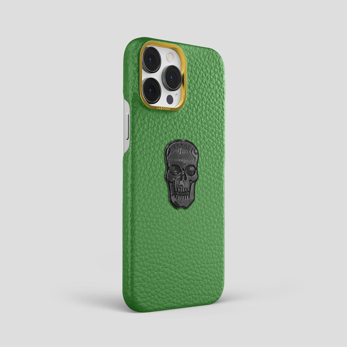 Herb iPhone 15 Pro Max Classic Case Calf with Gold Metal -2 | Herb-Gold