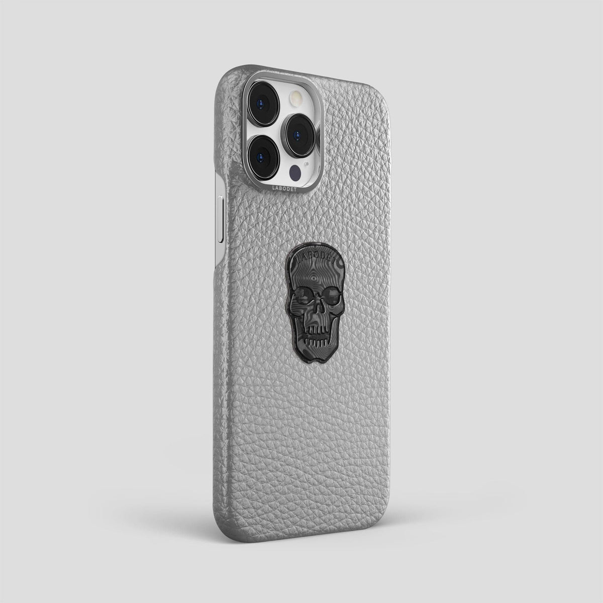 Nuage iPhone 15 Pro Max Classic Case Calf with Steel Metal -2 | Nuage-Steel