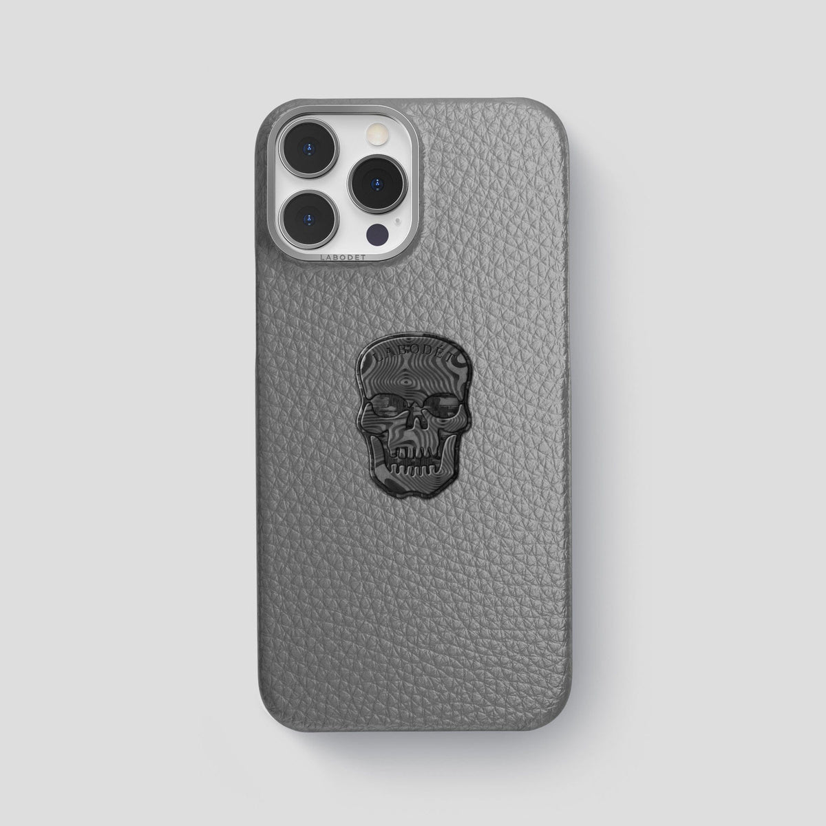 Souris iPhone 15 Pro Max Classic Case Calf with Steel Metal -1 | Souris-Steel