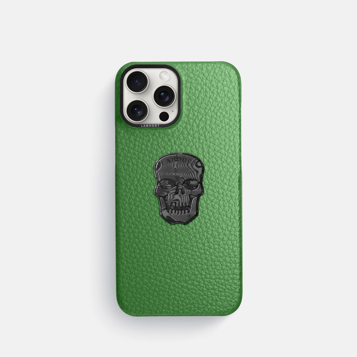 Herb iPhone 16 Pro Classic Case Calf with Black Metal -1 | Herb-Black