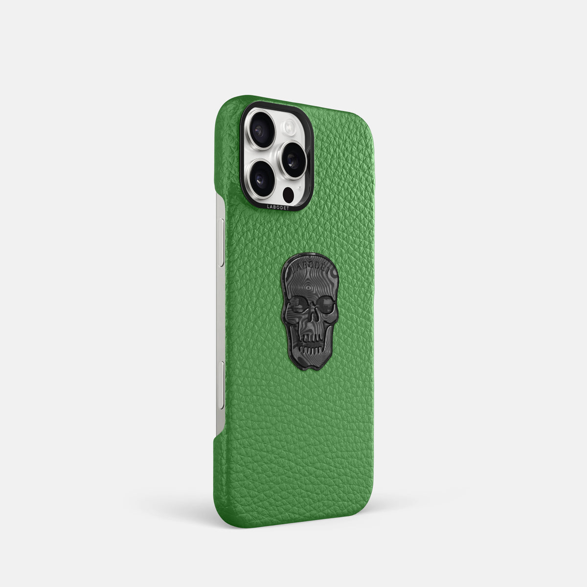 Herb iPhone 16 Pro Classic Case Calf with Black Metal -2 | Herb-Black