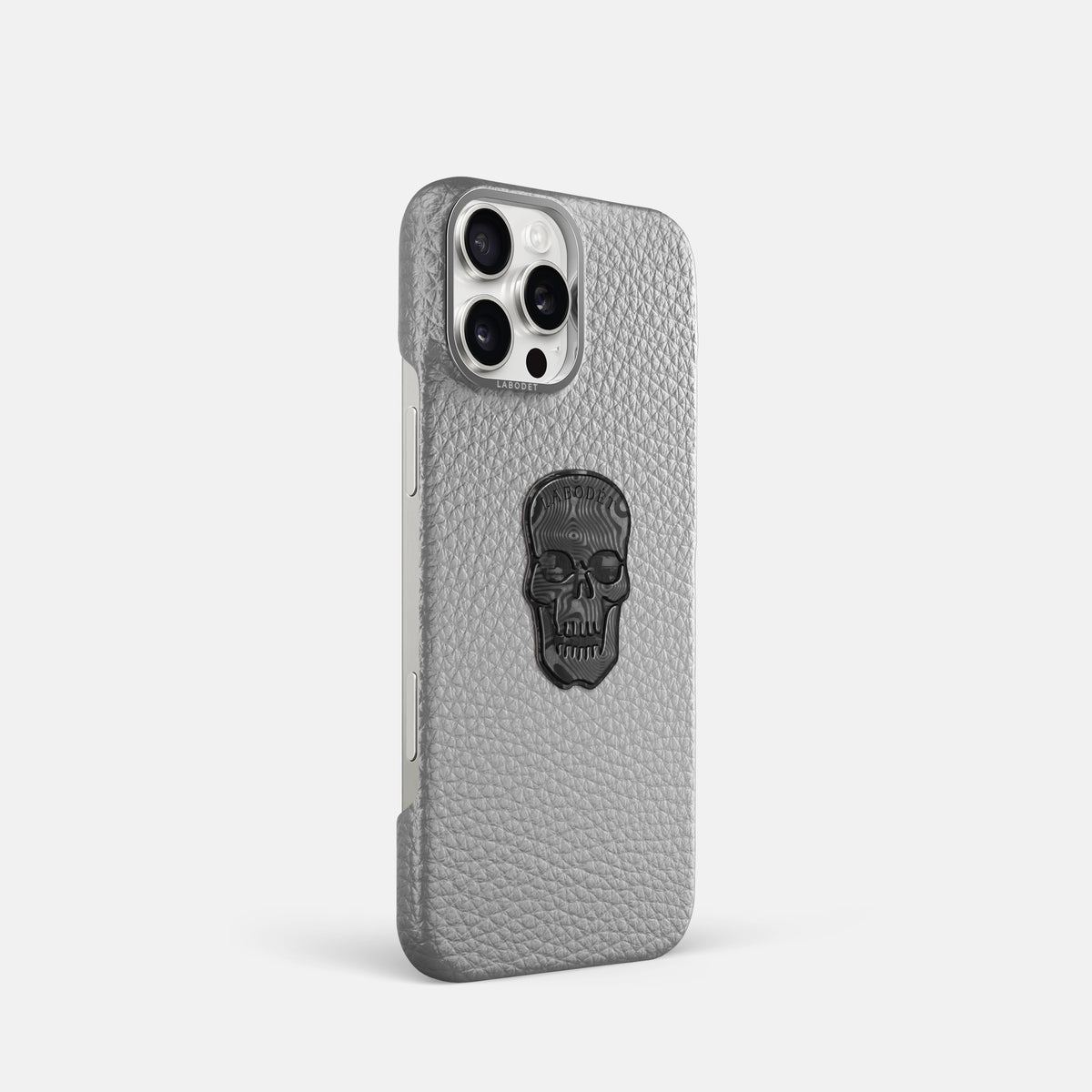 Nuage iPhone 16 Pro Classic Case Calf with Steel Metal -2 | Nuage-Steel