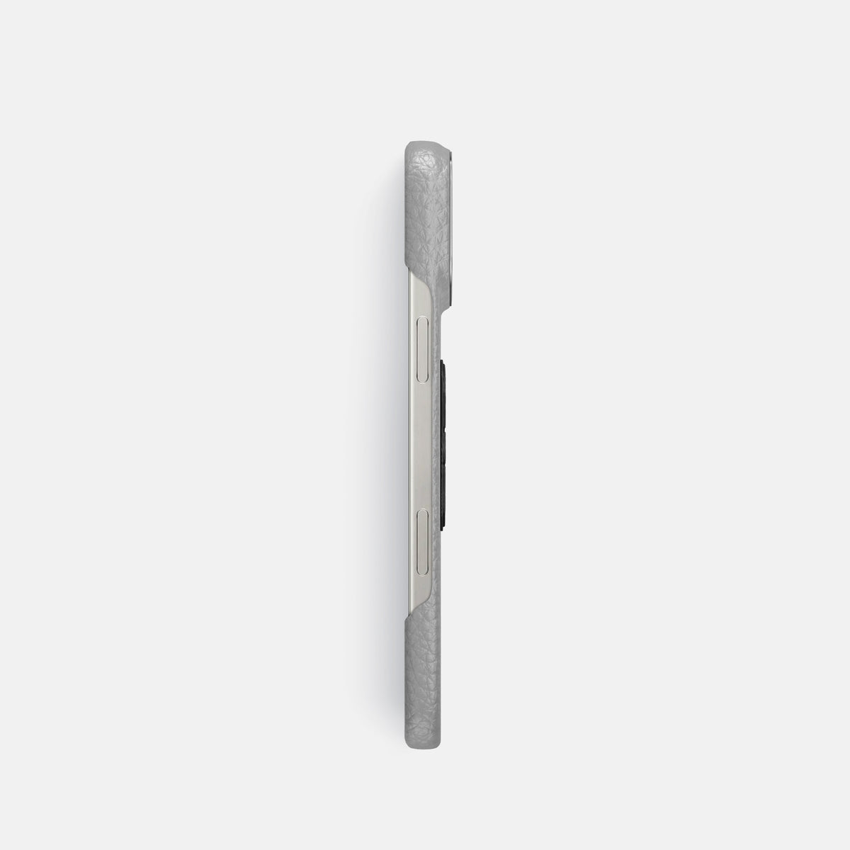 Nuage iPhone 16 Pro Classic Case Calf with Steel Metal -3 | Nuage-Steel