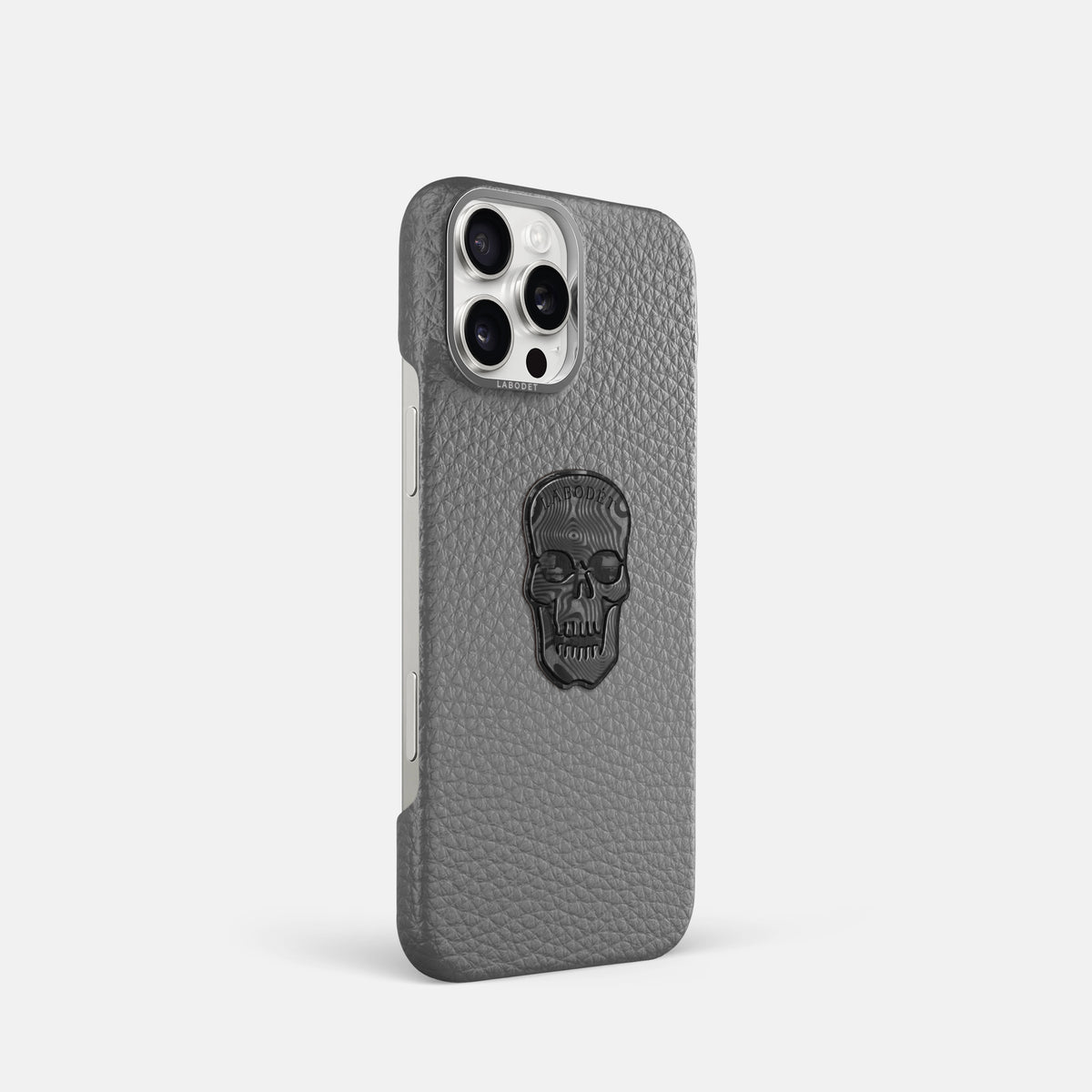 Souris iPhone 16 Pro Classic Case Calf with Steel Metal -2 | Souris-Steel