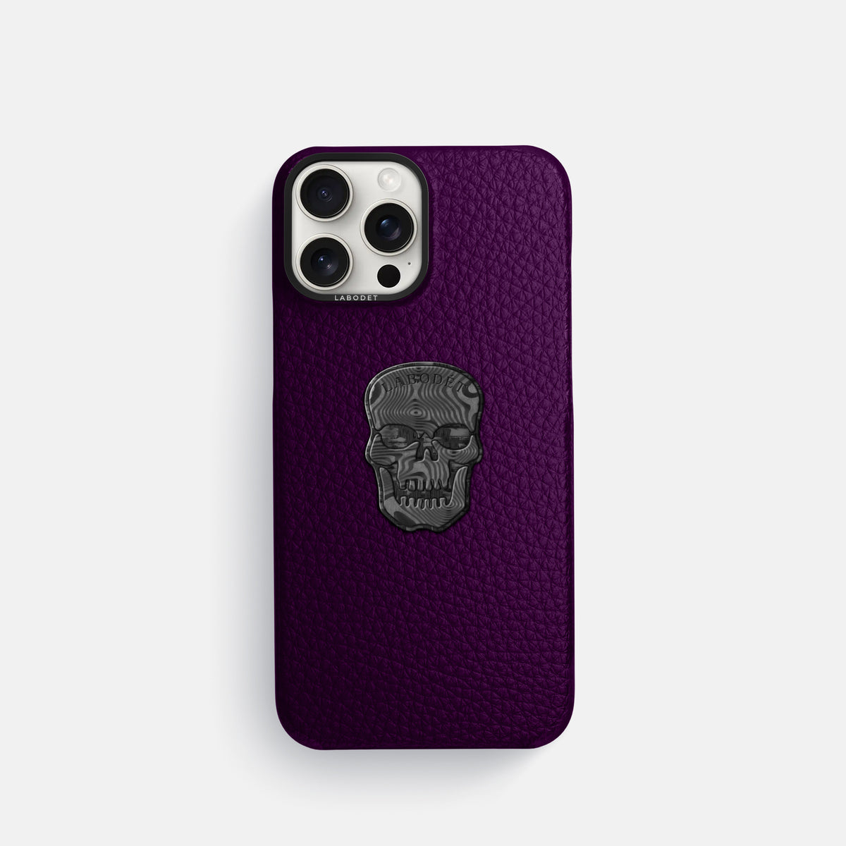 Violet iPhone 16 Pro Classic Case Calf with Black Metal -1 | Violet-Black